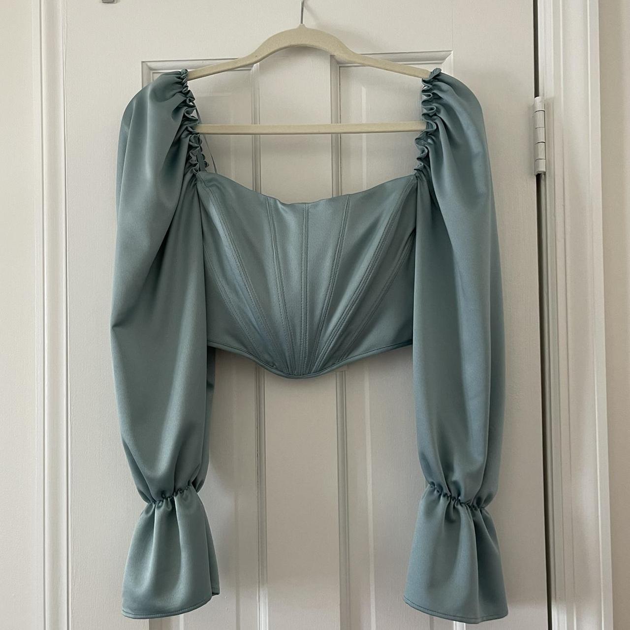 Zara Women's Blue and Green Corset (2)