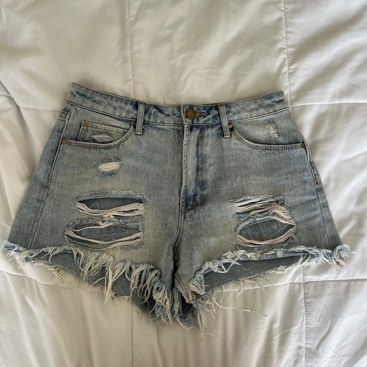 cute ripped jean shorts dm for questions:) - Depop