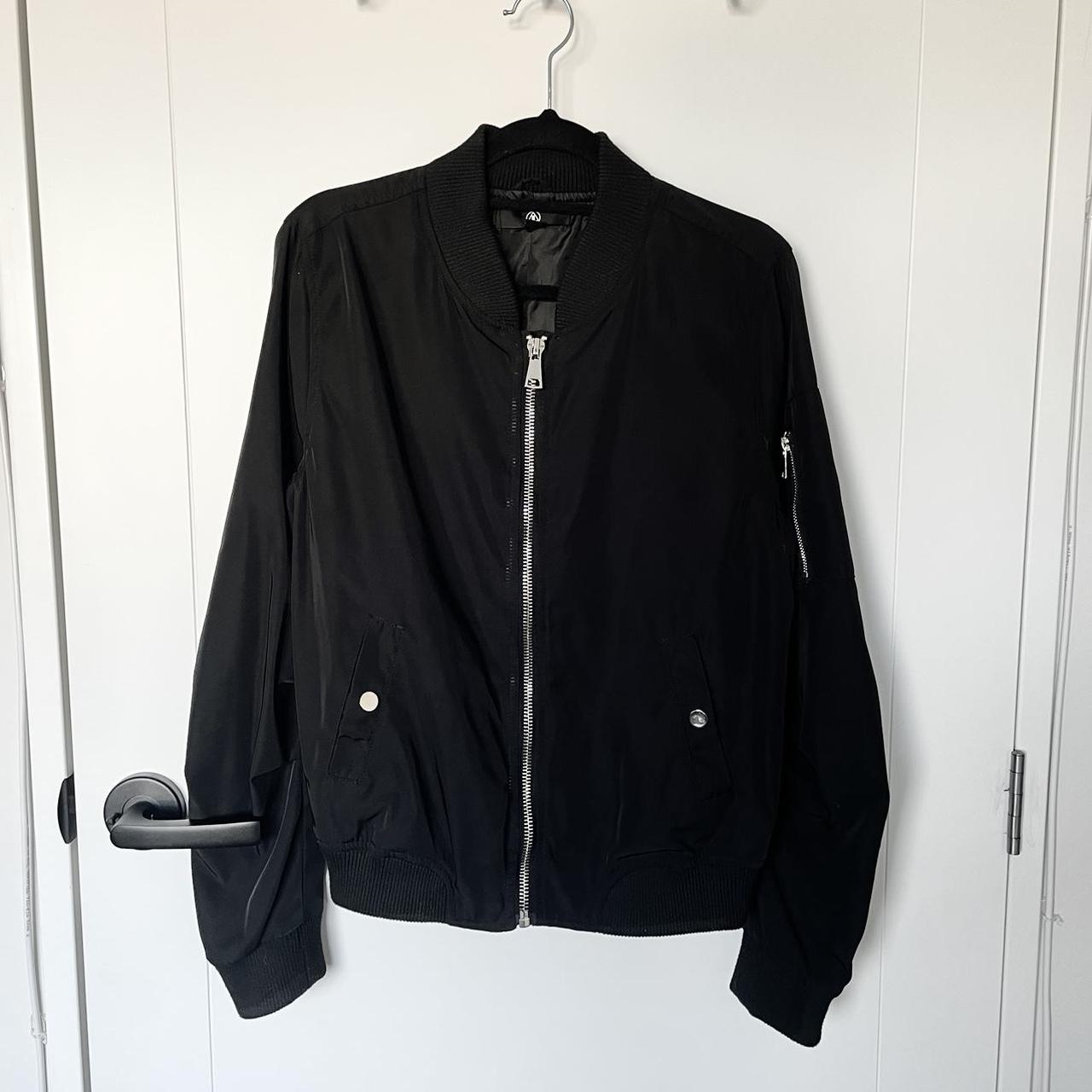 Missguided Black Light Bomber Jacket Massive