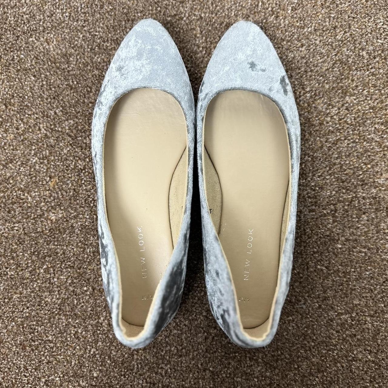 New Look Shoes And Bags 2026.New Look Silver Velvet Slip On Shoes Combined... - Depop