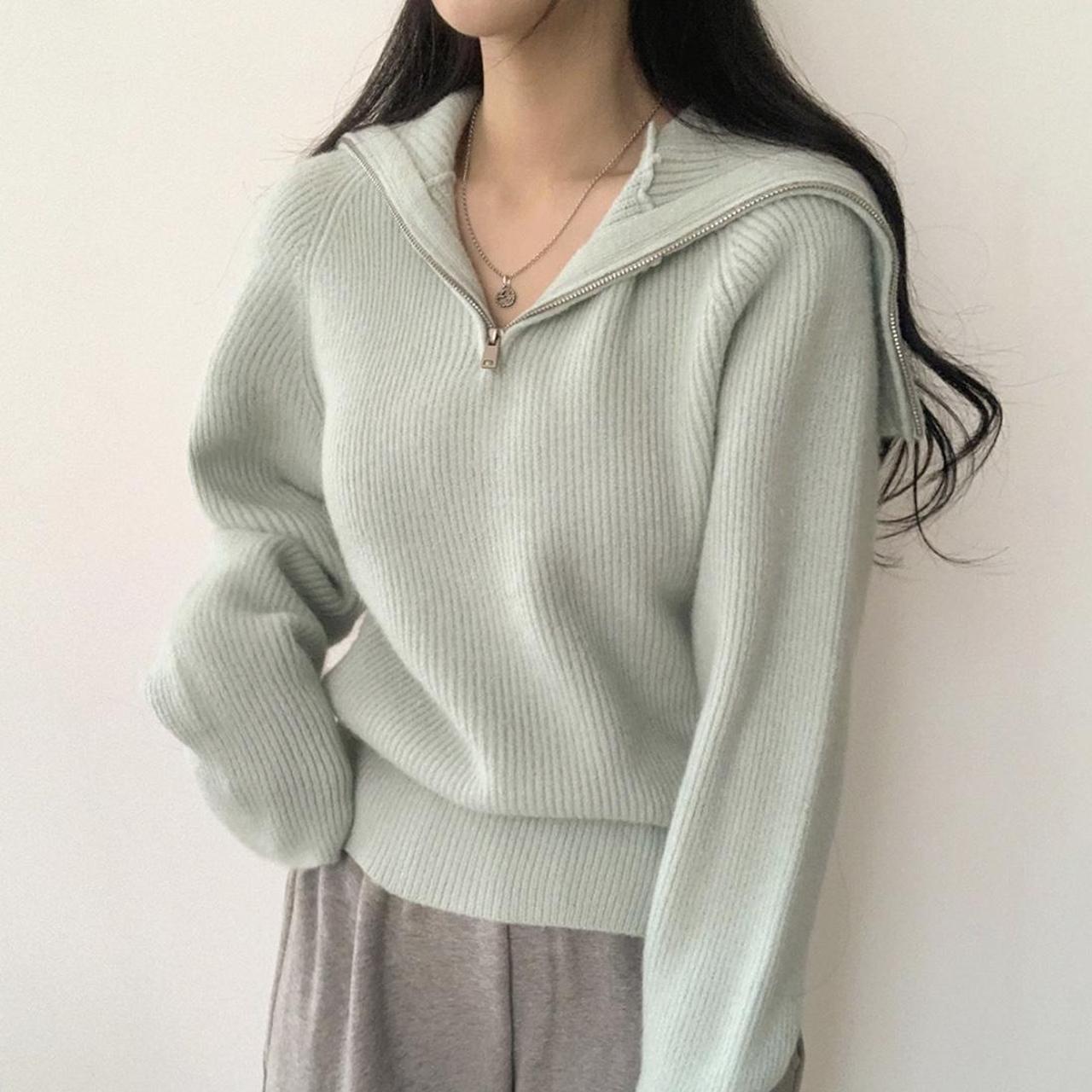 Mint Half zip up sweater from Codibook, One size, but