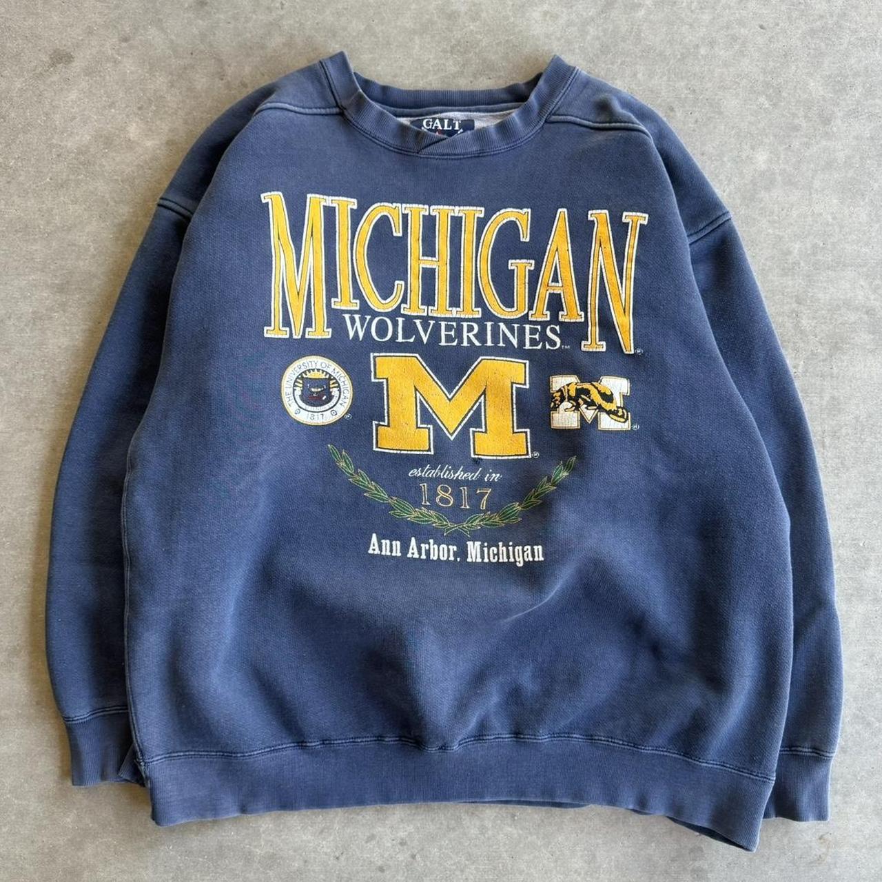 Vintage 90s Michigan Wolverines Sweatshirt Size Large