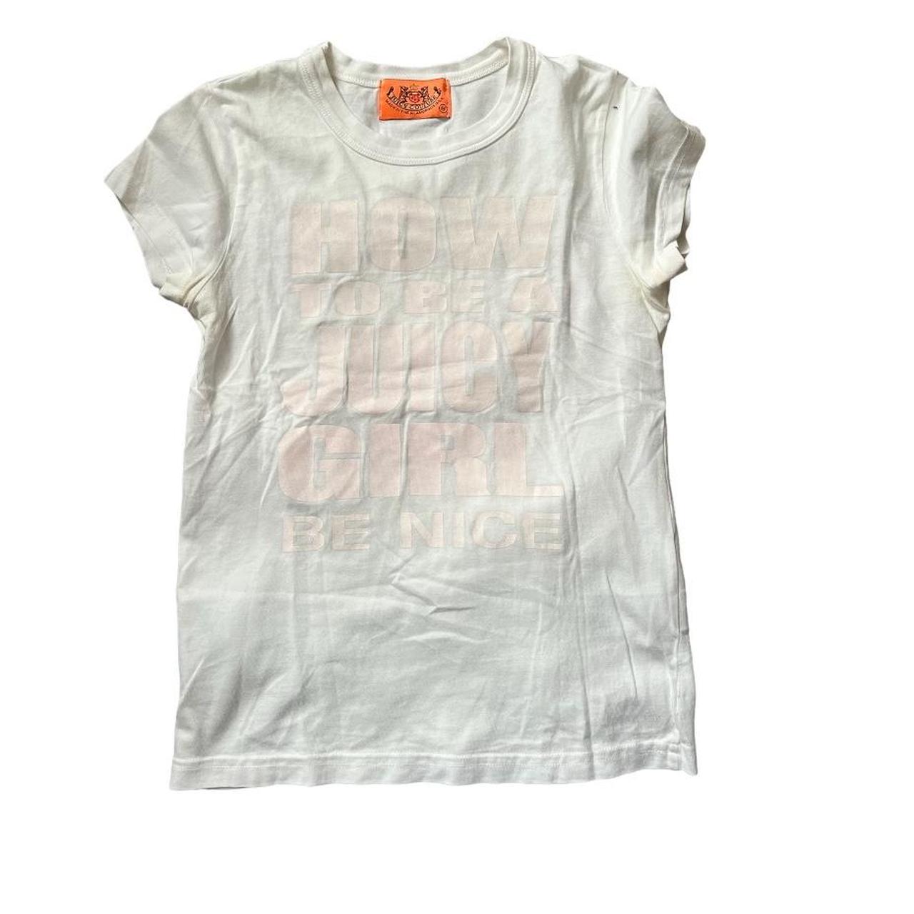 Buy Juicy Couture White Tonal Diamante Fitted T-Shirt from