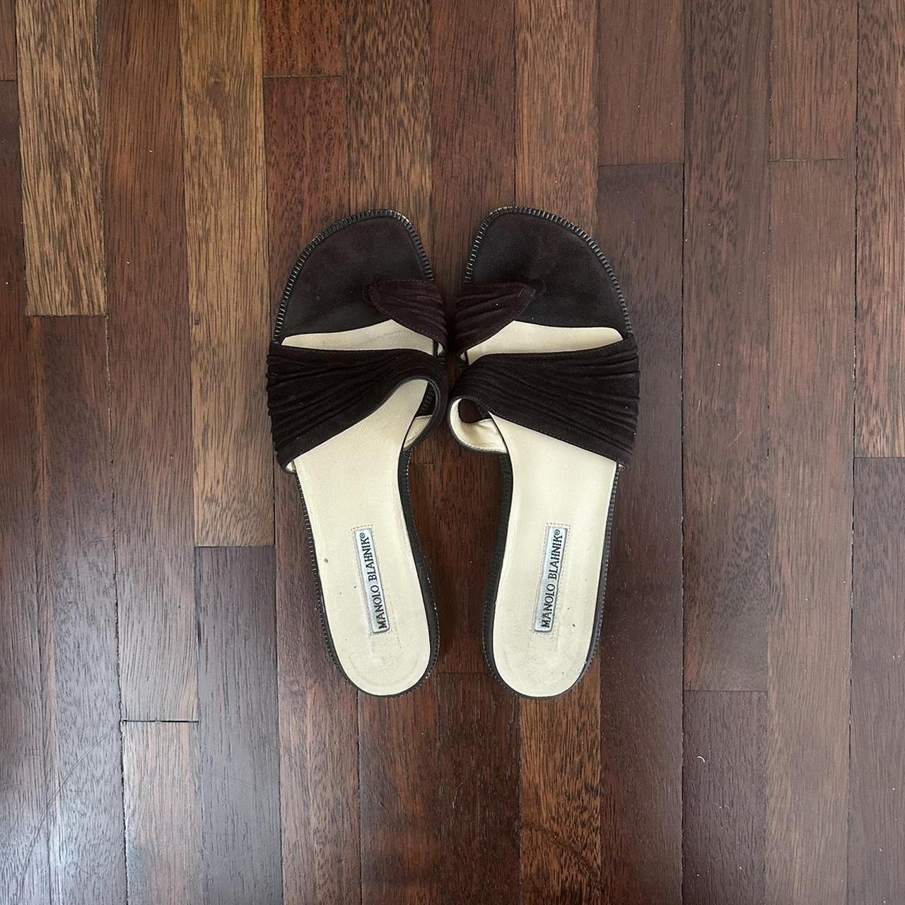 VINTAGE great condition manolo blank sandals size... - Depop