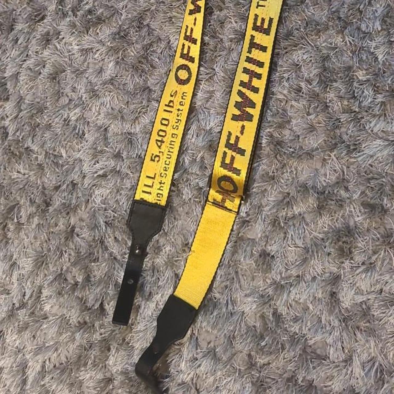 Off-White Men's Black and Yellow Bag | Depop