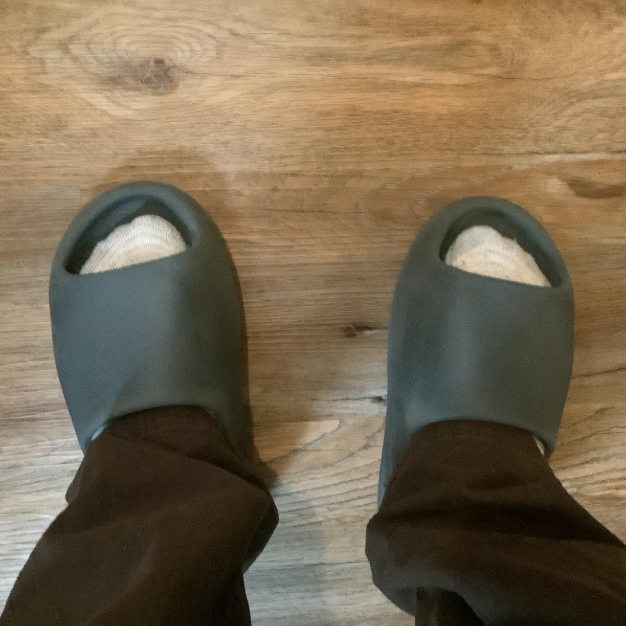 Size 8 Mens Slate Marine Yeezy Slide Worn For About Depop