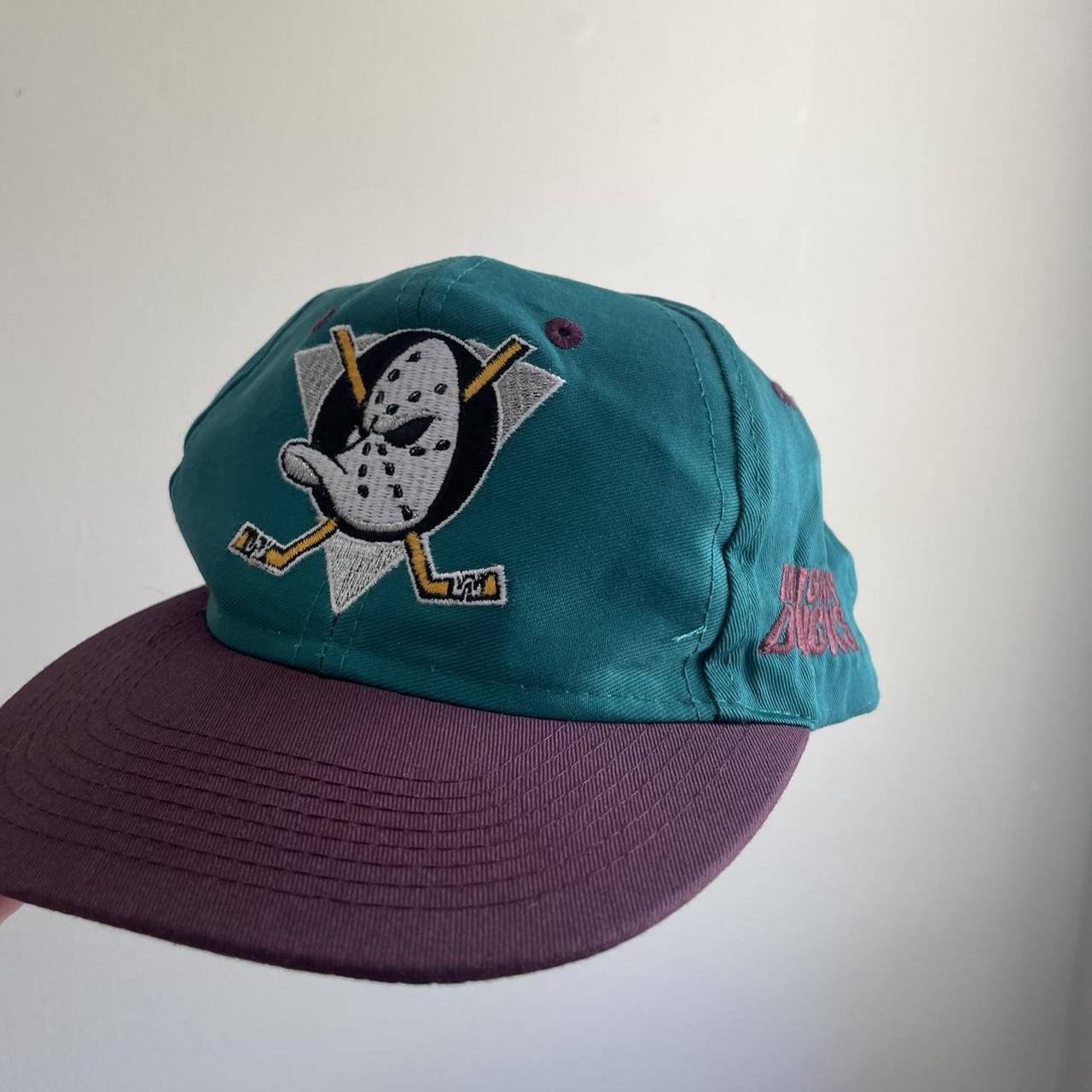 Vintage 90s Anaheim Mighty Ducks New Era NHL Rare - Depop