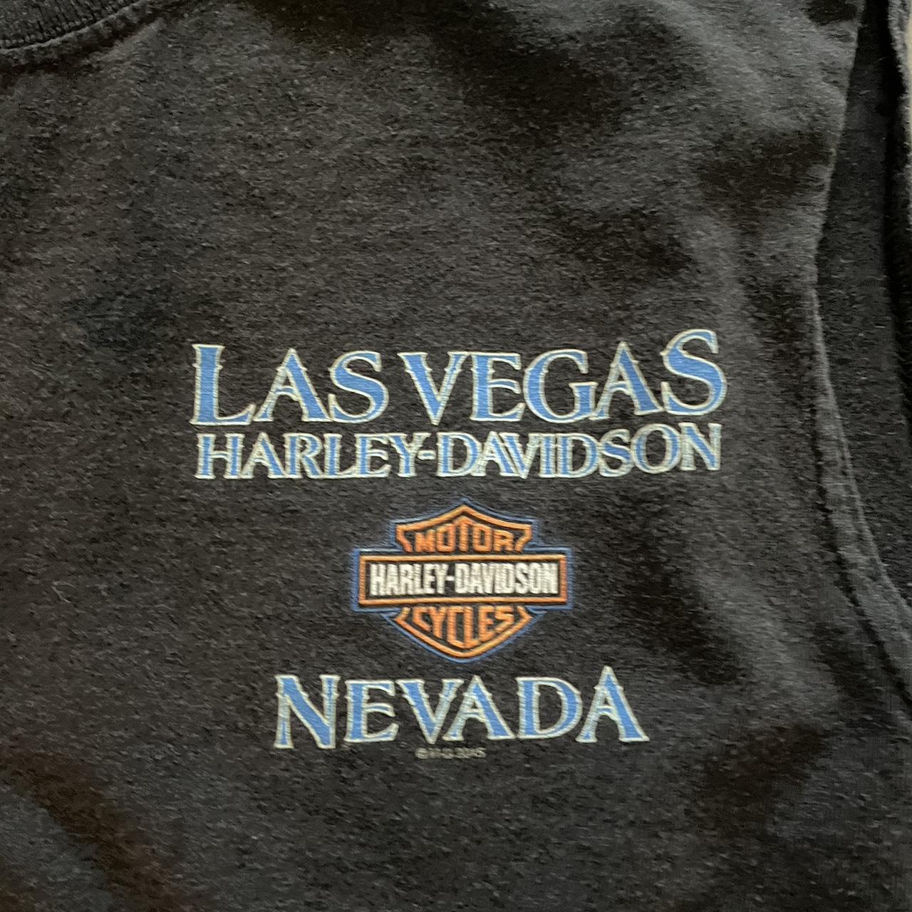 Vintage Harley Davidson cut off t shirt Las Vegas... - Depop