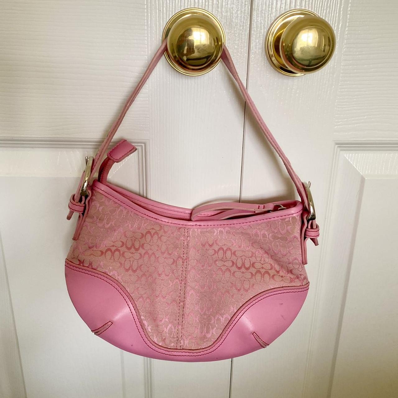 pricing help!!! early 2000s pink monogram coach shoulder bag/purse : r/Depop