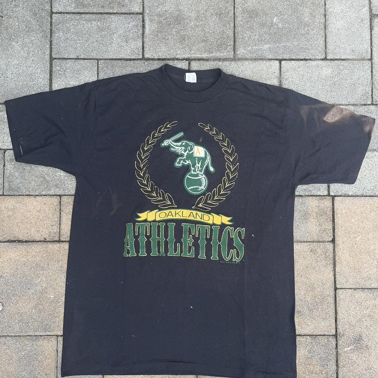 Vintage Oakland Athletics T-shirt Oakland As Grey Green 