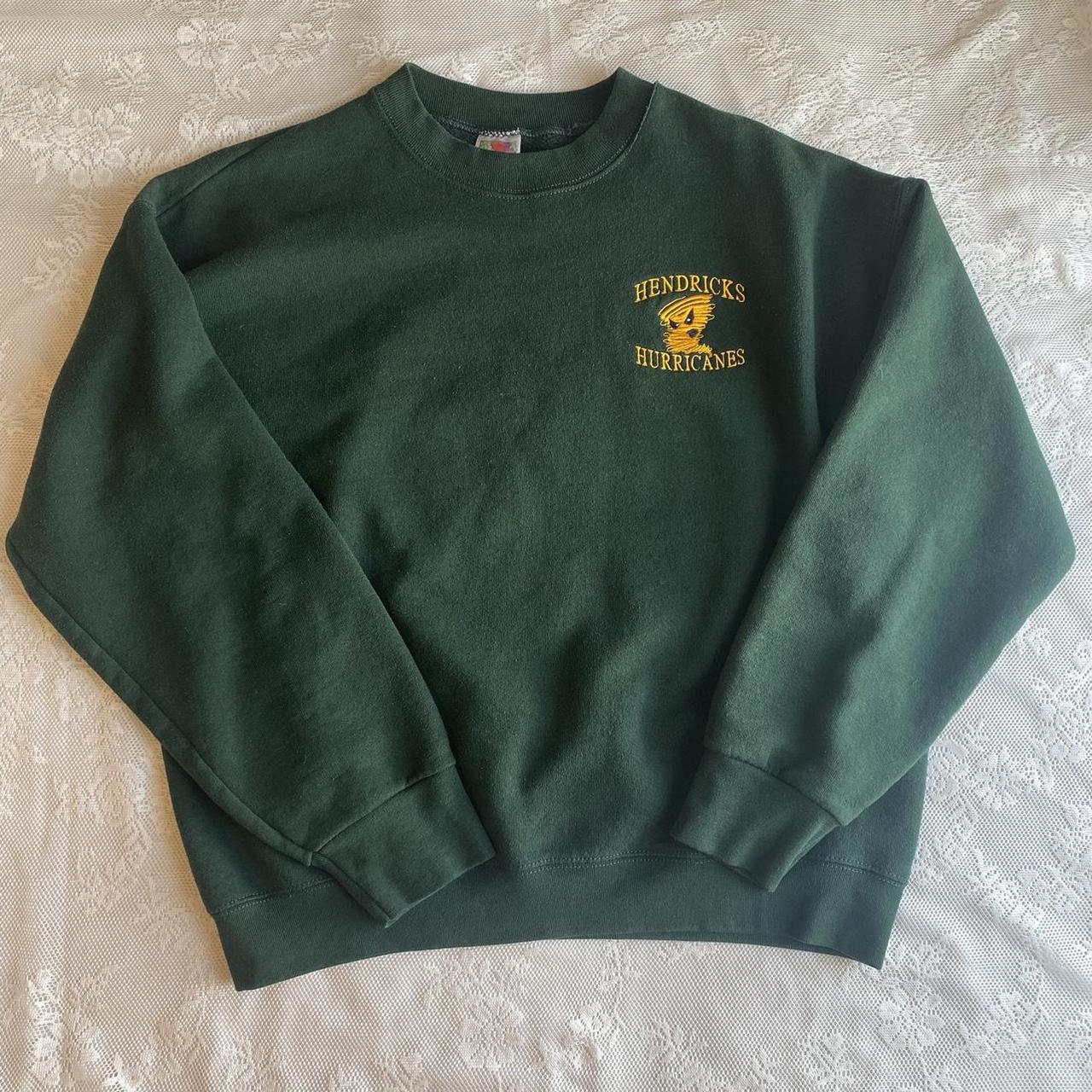 Women's Green and Yellow Sweatshirt | Depop