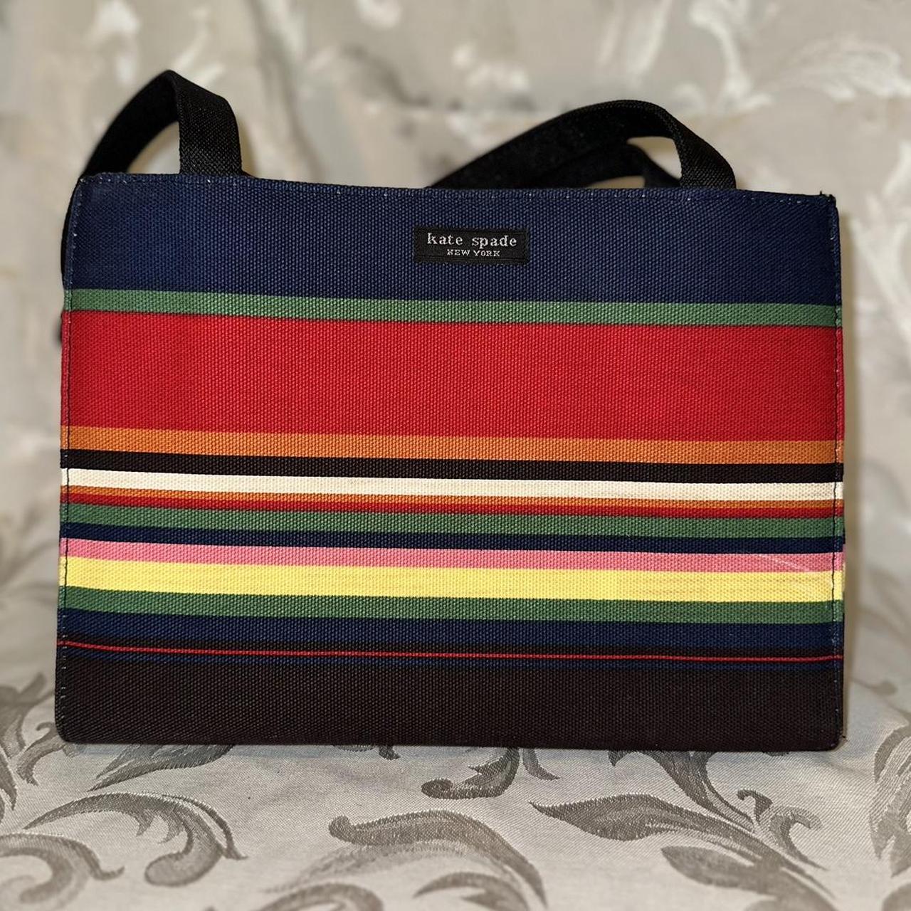 Kate spade multicolor striped handbag sale