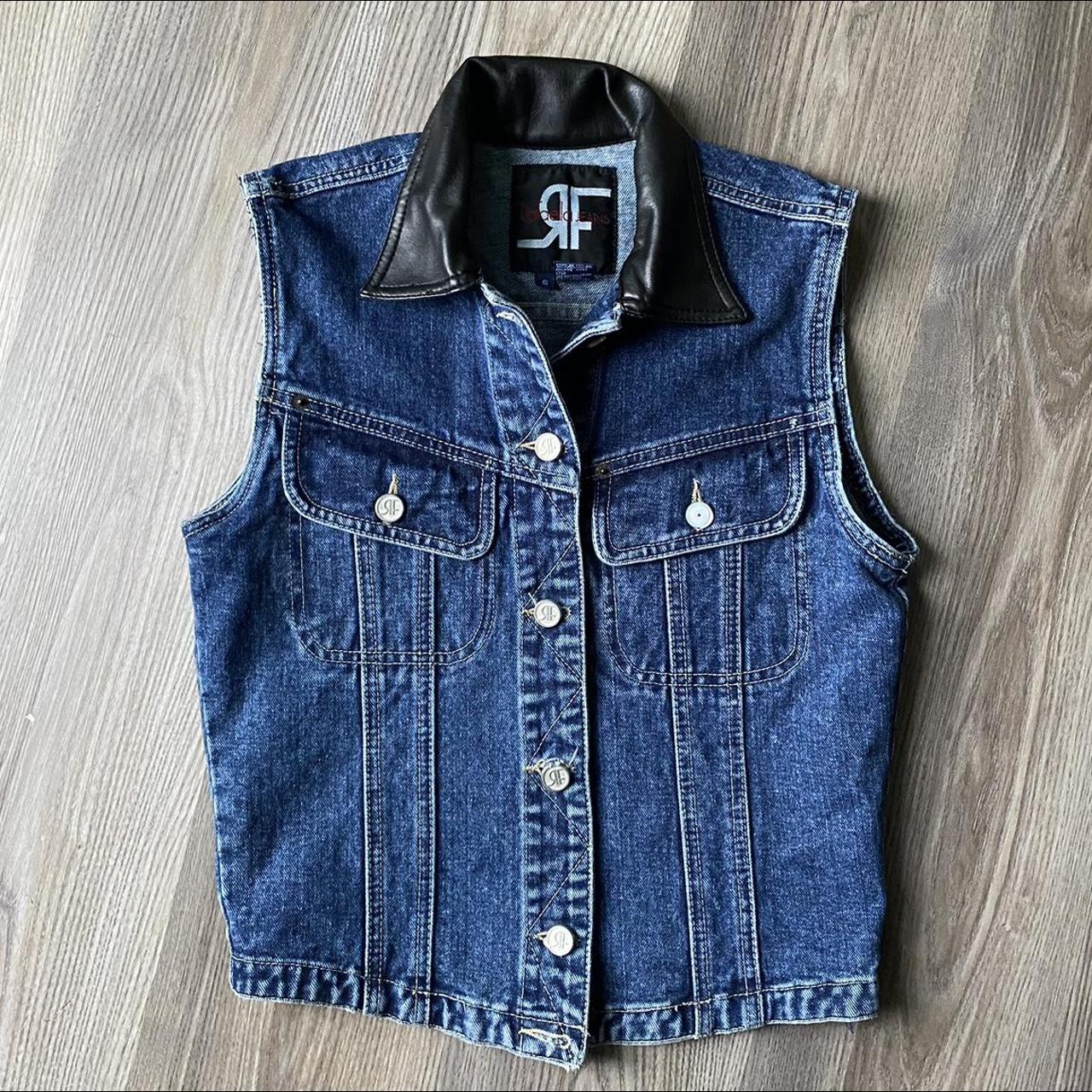 Vintage Denim Vest Form fitting denim vest from the... - Depop