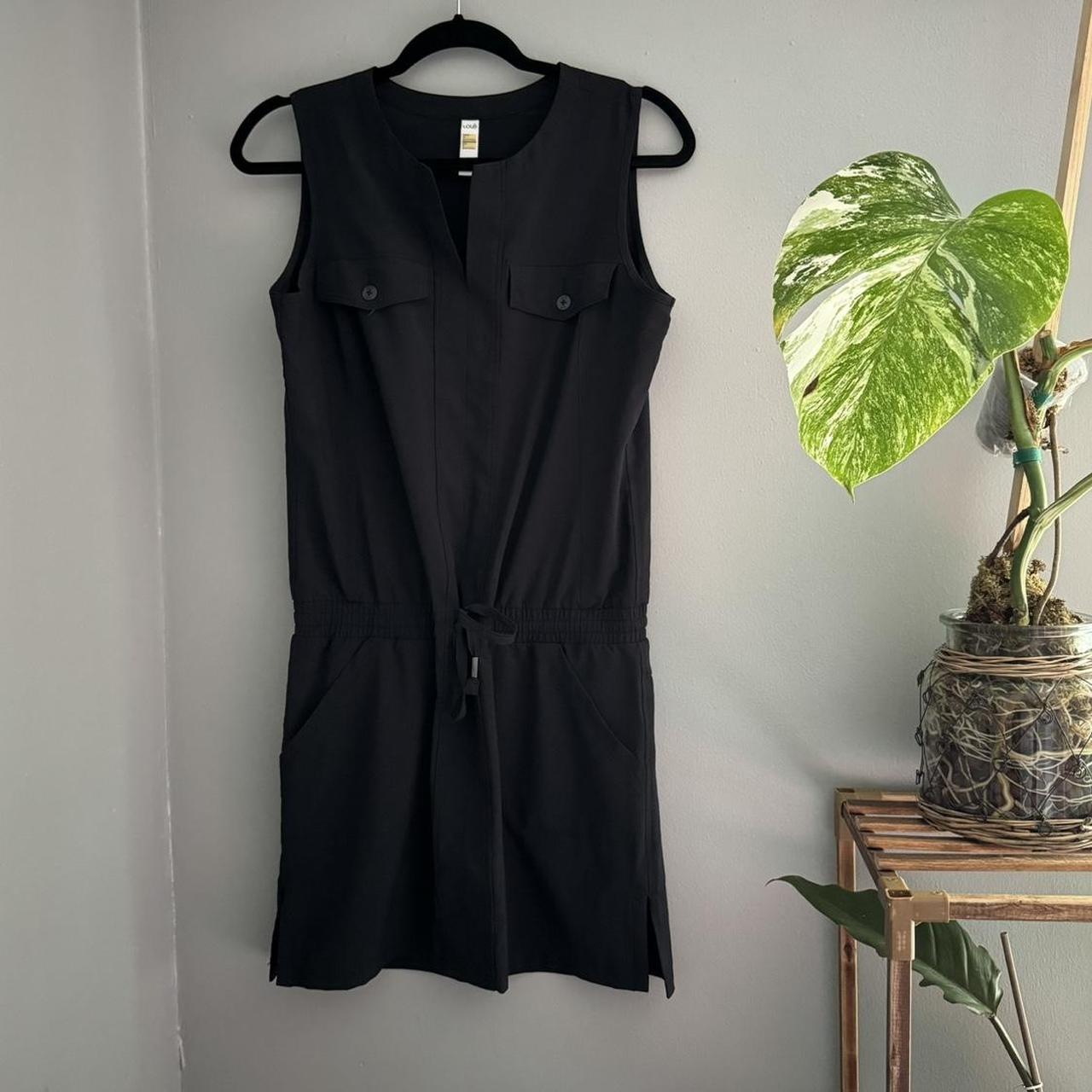 Lolë Athletic Jumper Dress, All black with cinch