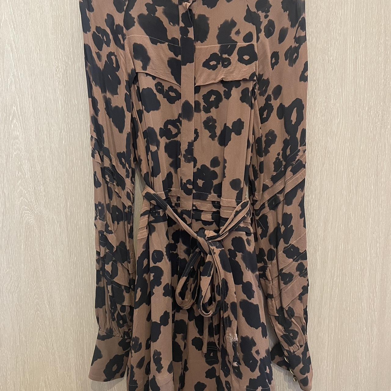 Aje long sleeve leopard print mini dress. Has. Depop