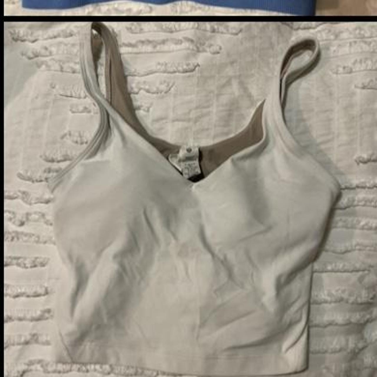 Lululemon Women's White Crop-top | Depop