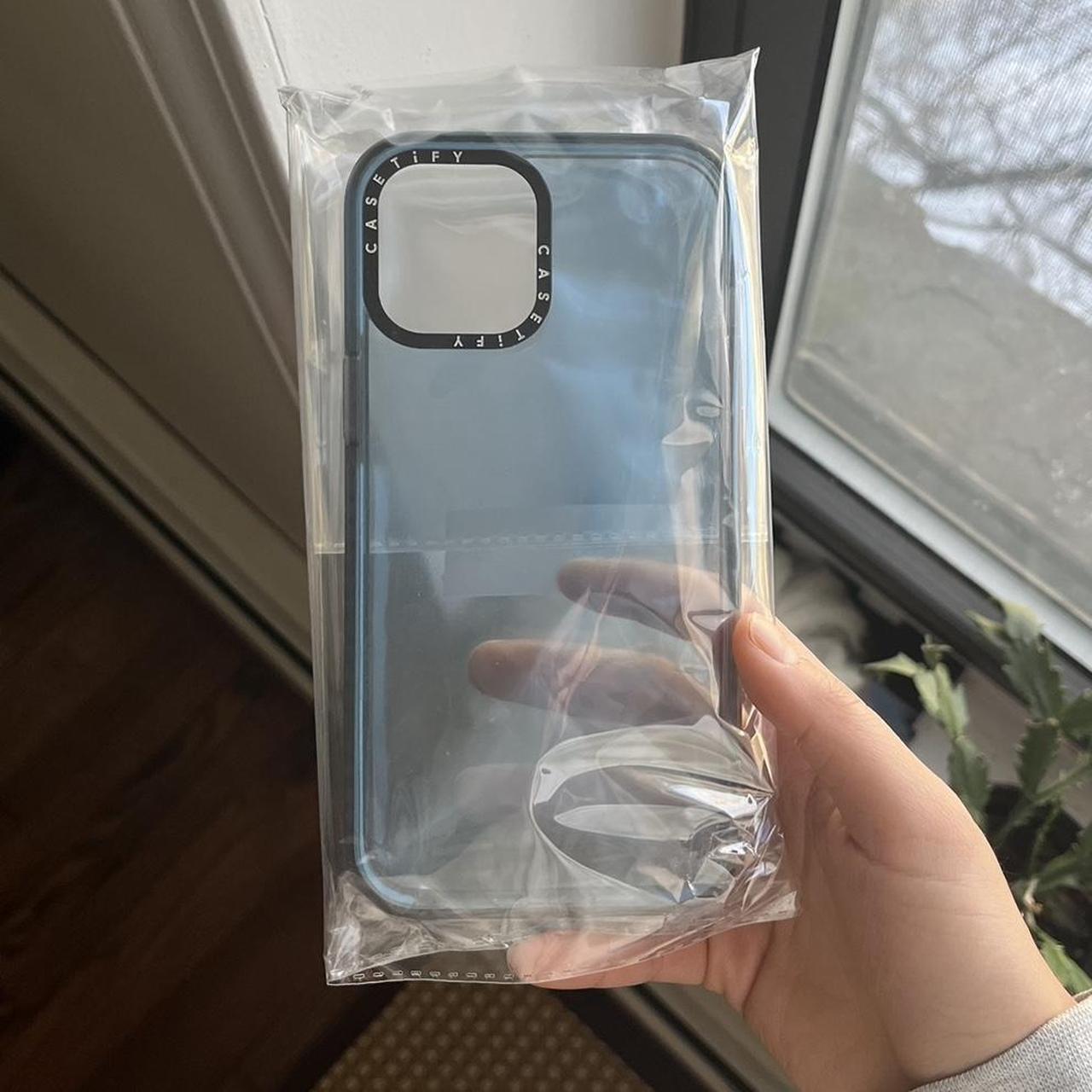 casetify iphone 12 plus clear baby blue case like... - Depop