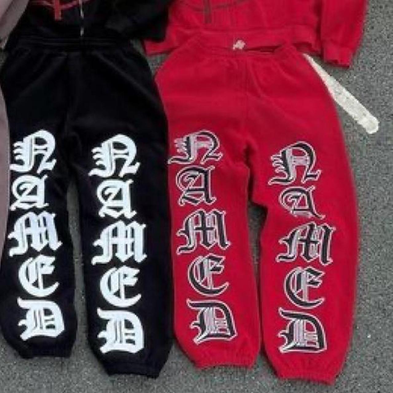 Named Collective Mission Sweatpants In Red Barely Depop