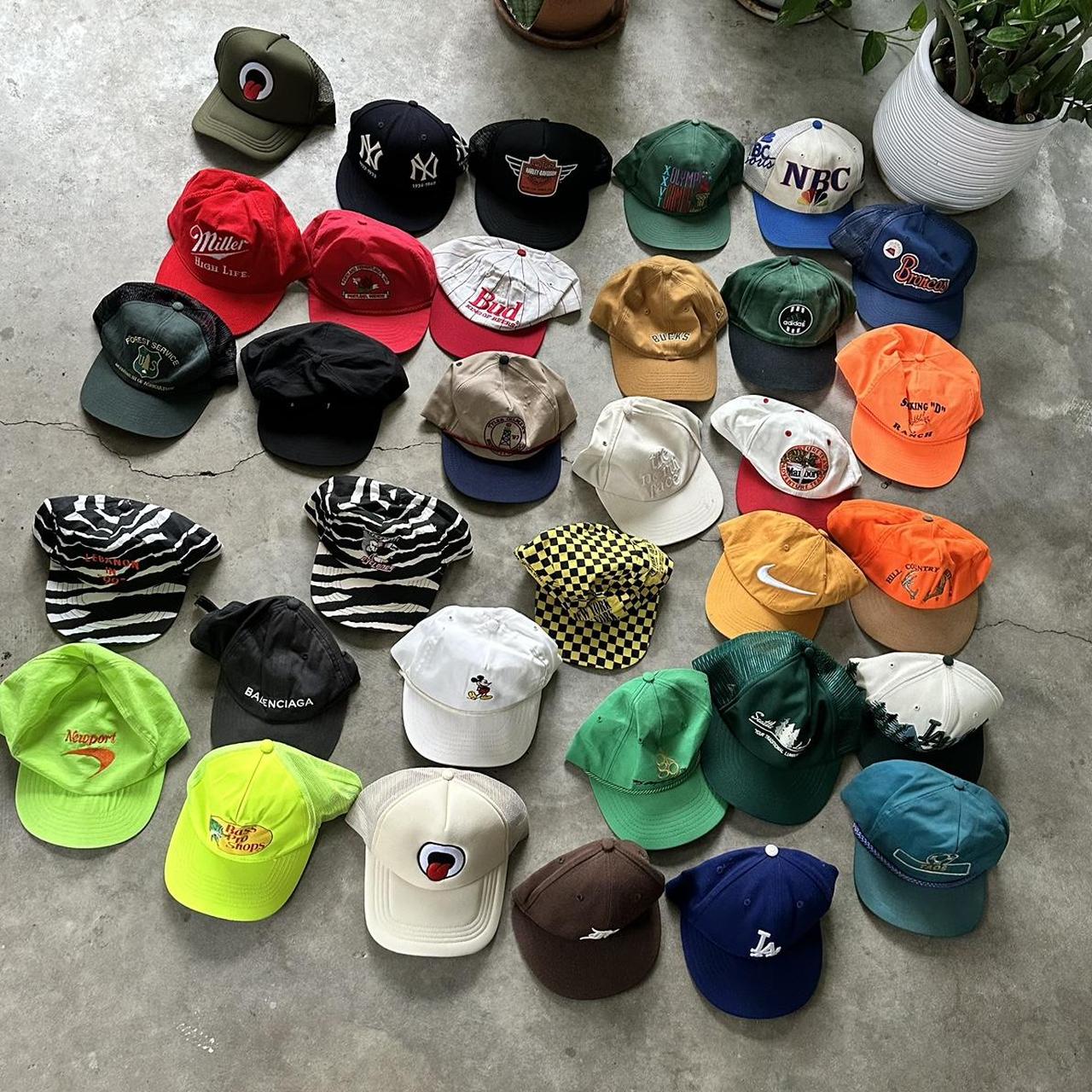 Hat lot 32 hats Real Balenciaga hat included - Depop