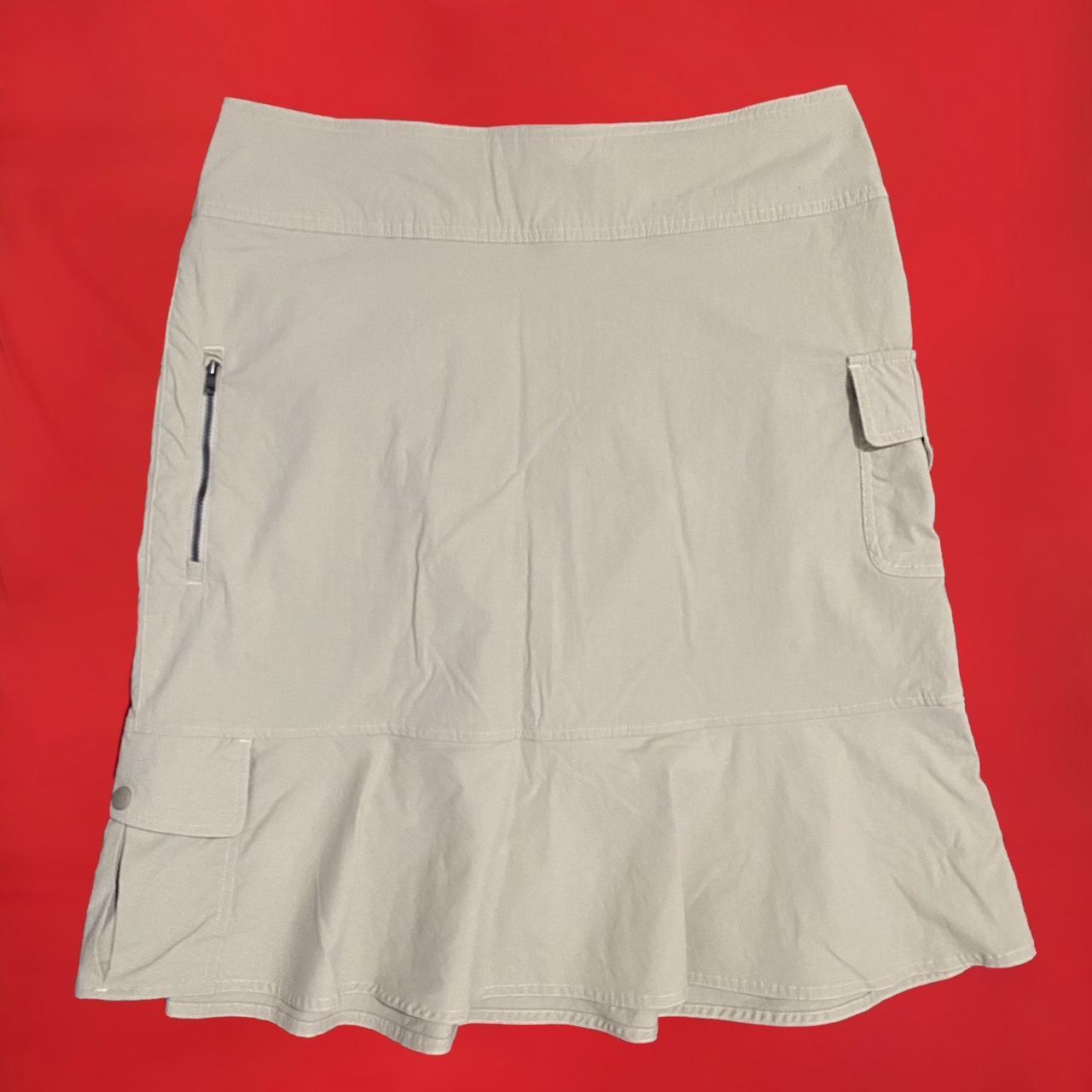 Women's Cream and Tan Skirt Depop