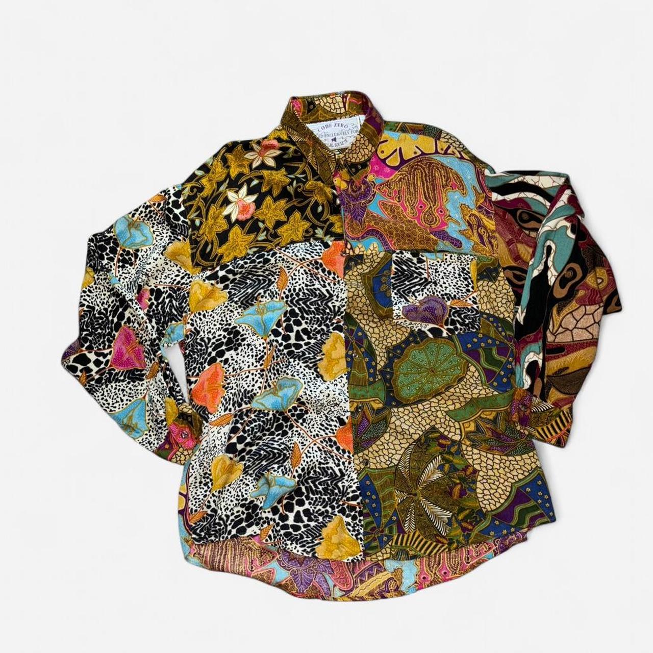 Women's Shirt - Multi/Brown - L – Code zero Multi… - image 1