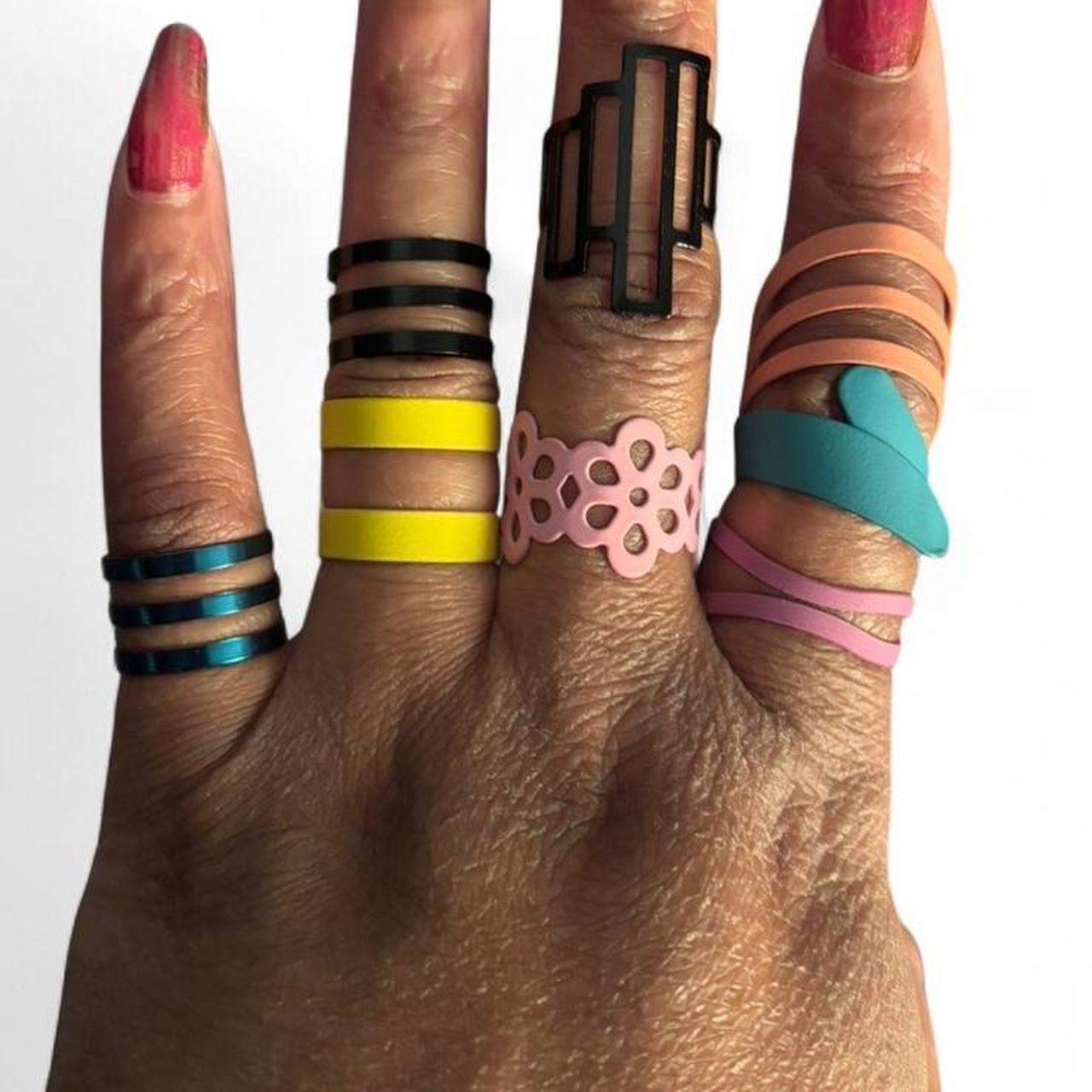 Preloved Women's Ring - Multi – Multi colored adj… - image 4