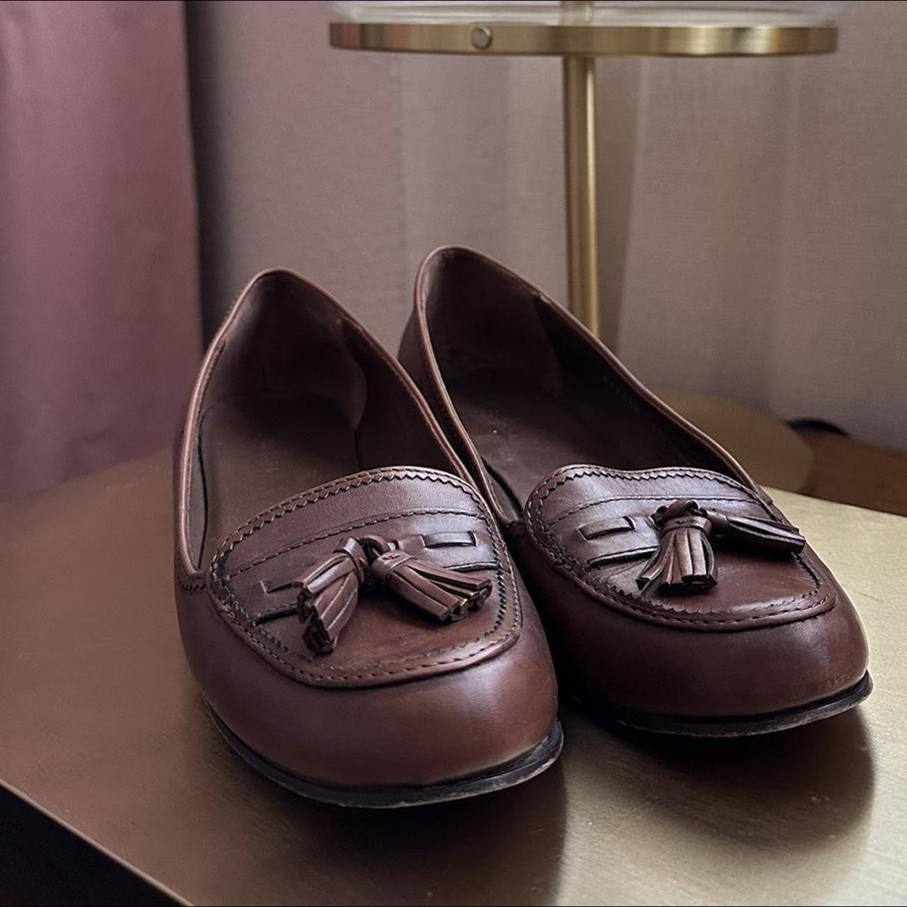 cole haan brown loafers womens