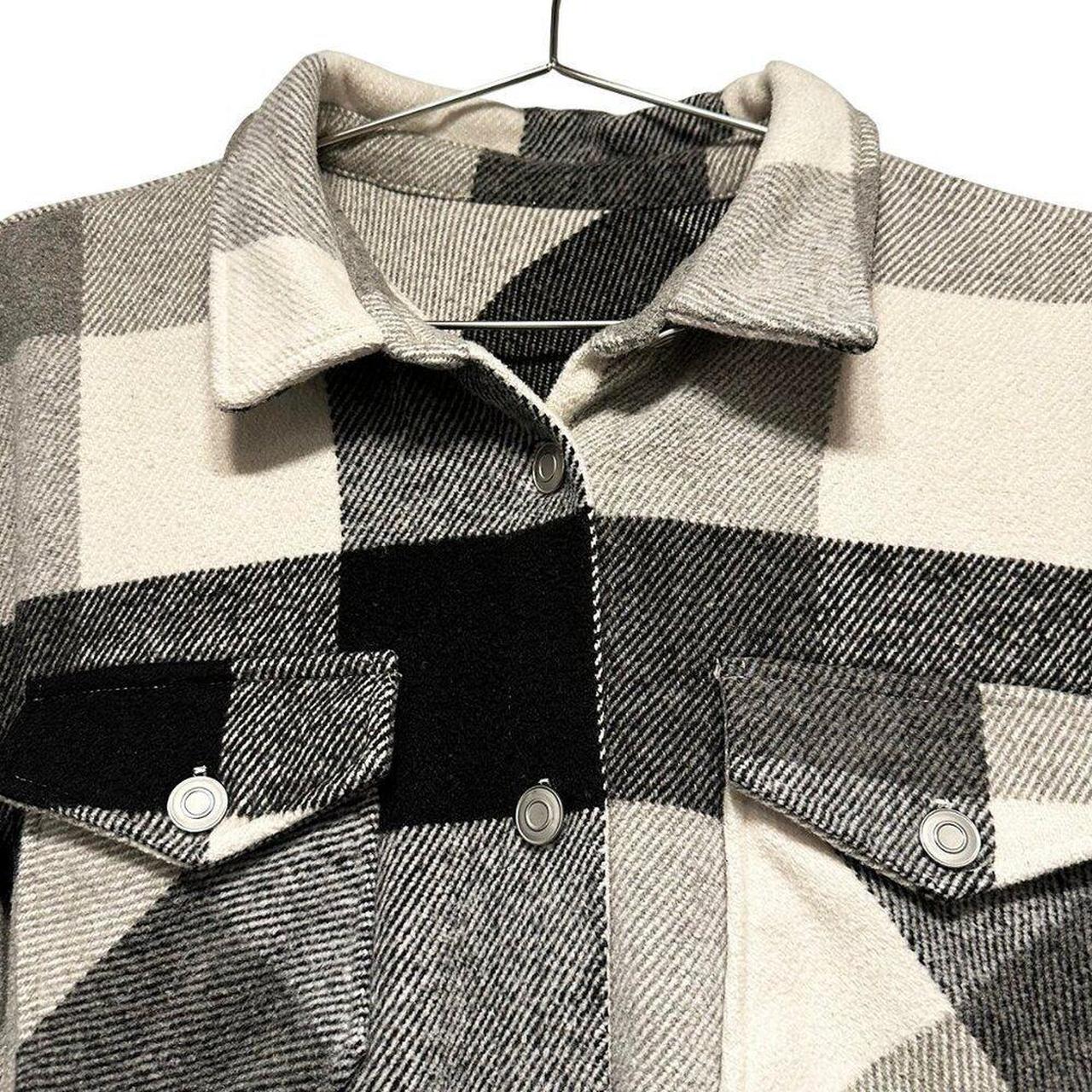 Source Unknown Women's Shacket Jacket - White/Bla… - image 2