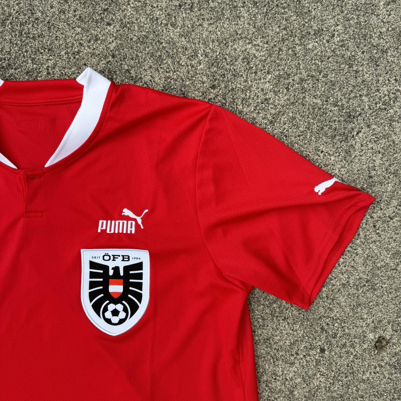 austria national team soccer kit 2000s austrian... Depop
