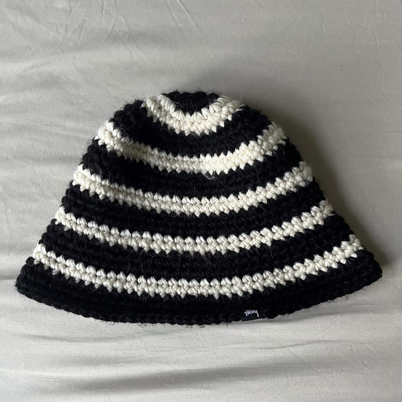 Stussy Swirl Knit Bucket Hat - Depop