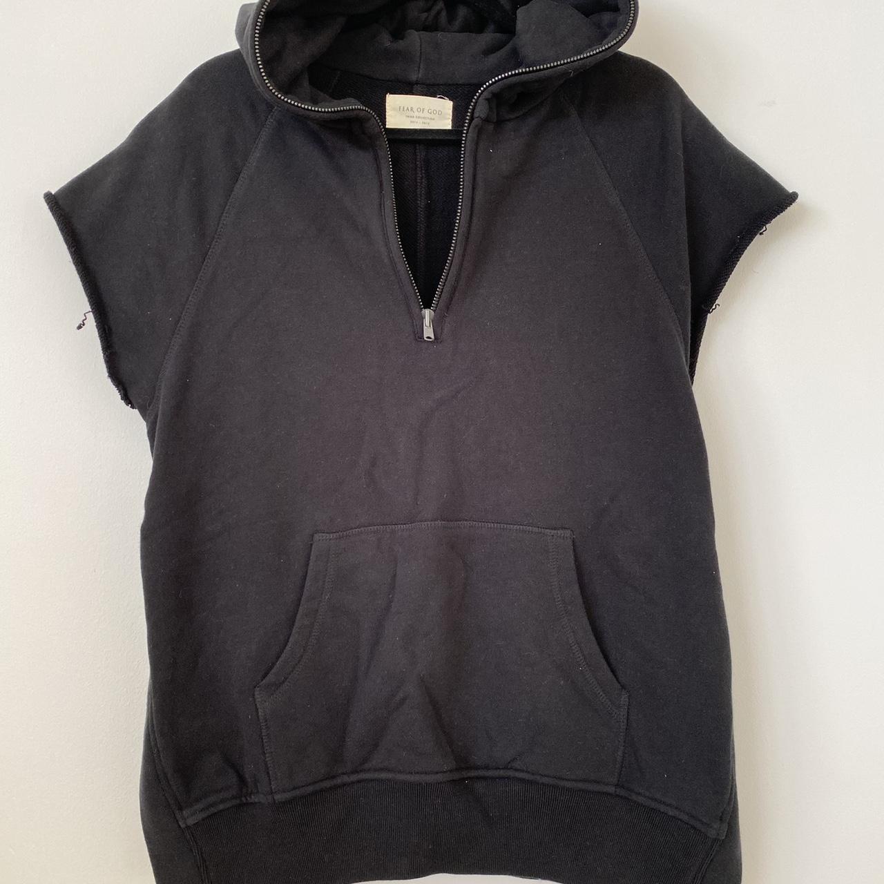 Fear of god sleeveless hoodie best sale