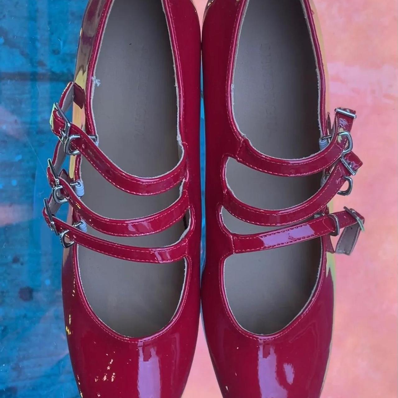 Red Patent Mary Jane Shoes Timeless Classic shoe... Depop