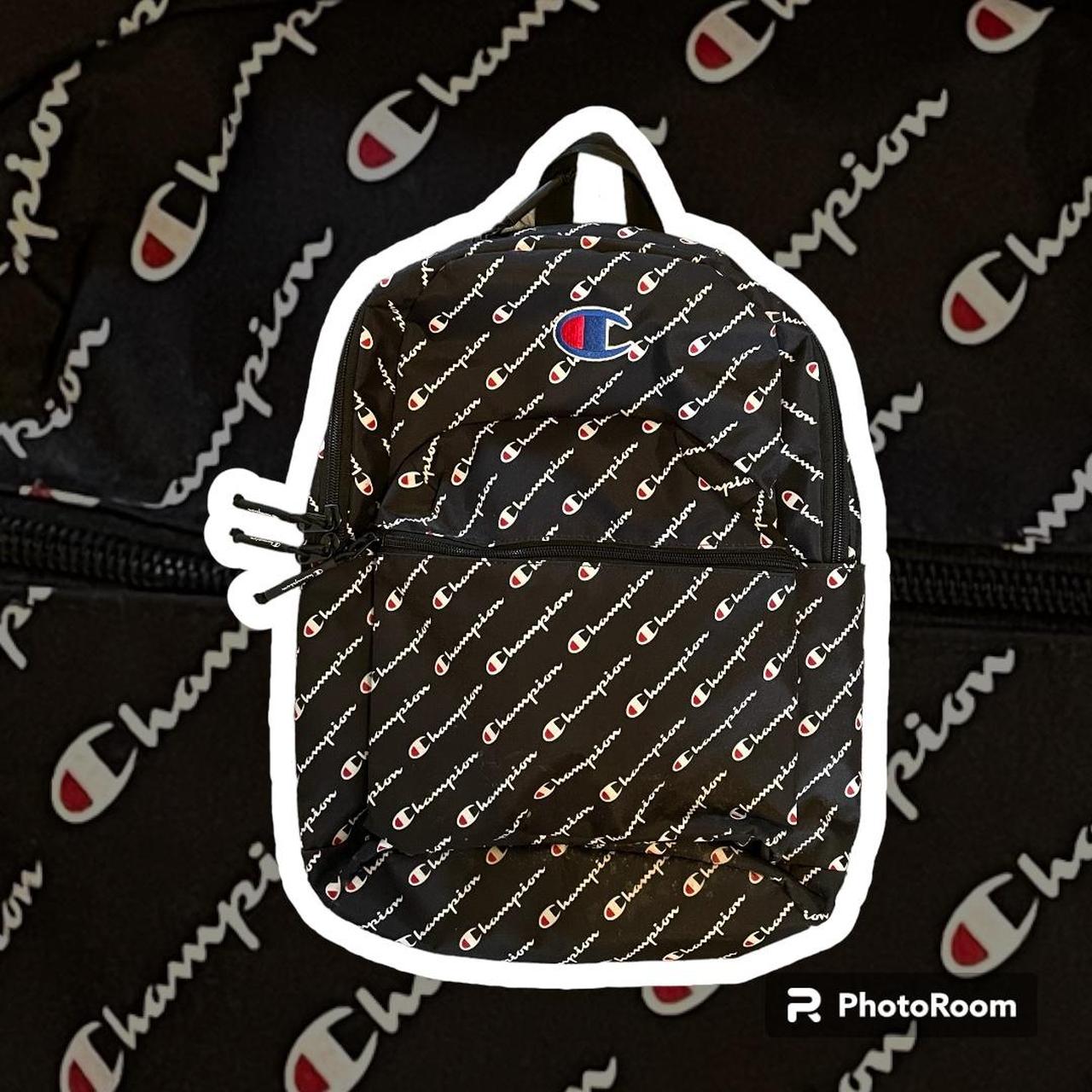 Champion supercize logo store script backpack