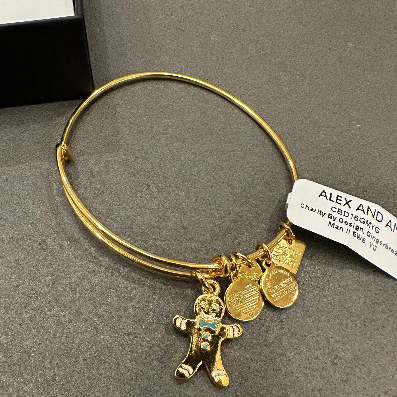 Alex and ani gold discount ginger bread man bracelet