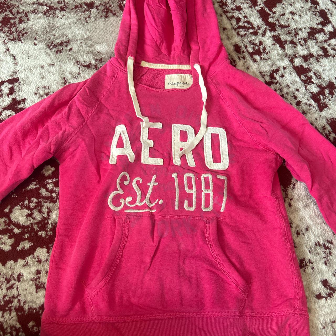 Aeropostale Women's Hoodie Pink M – Pink Aero hoodie with