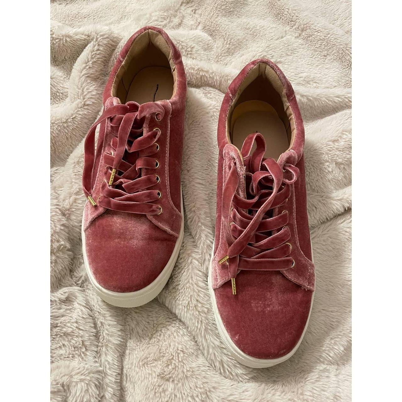 Pink hotsell velvet sneakers