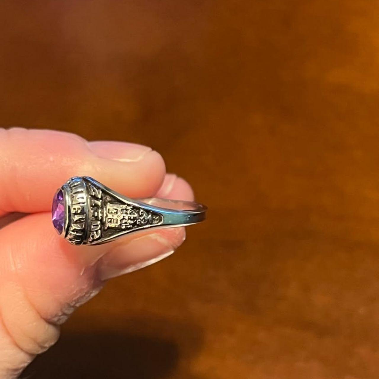 Women's Ring - Silver/Purple – Ring with amethyst… - image 6