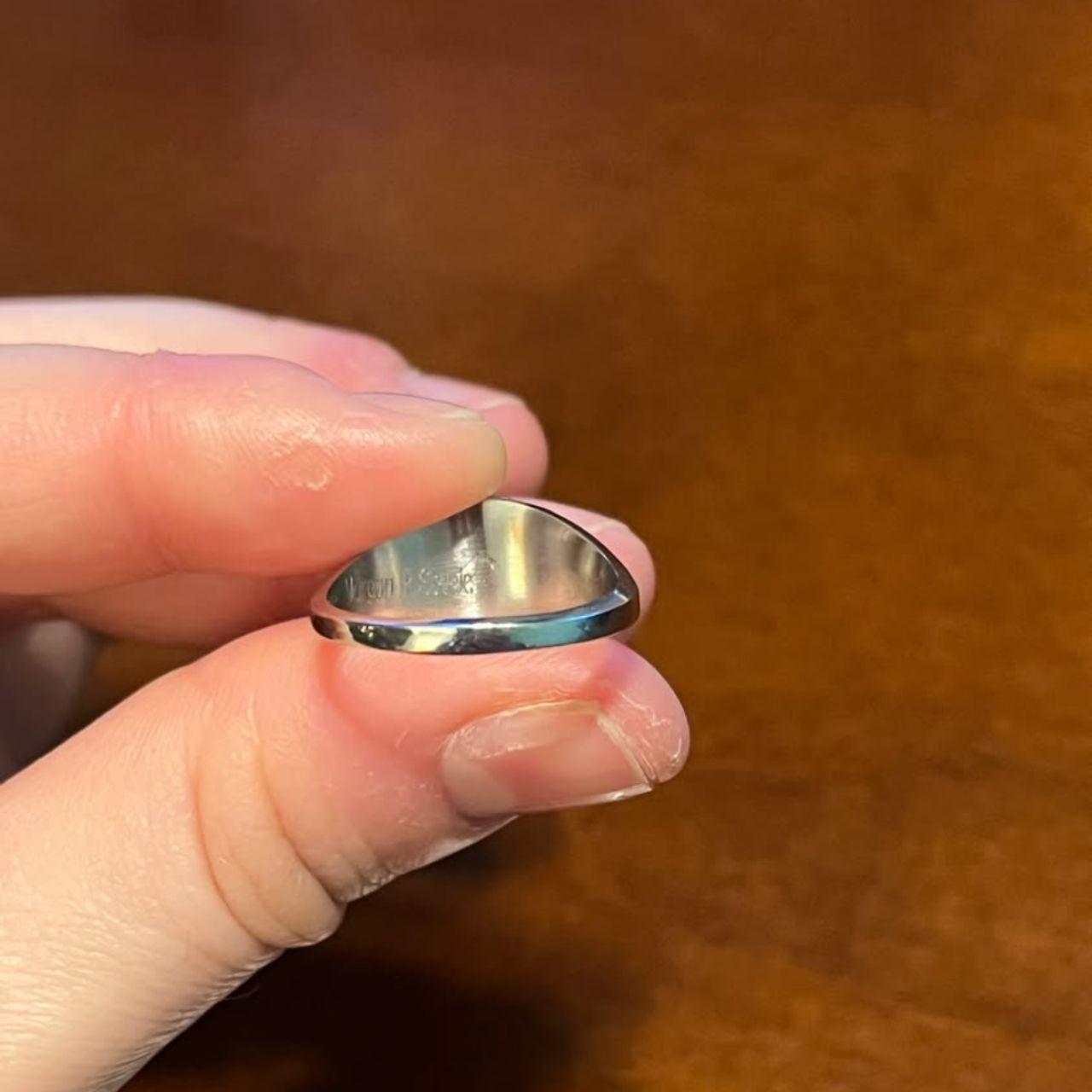 Women's Ring - Silver/Purple – Ring with amethyst… - image 7