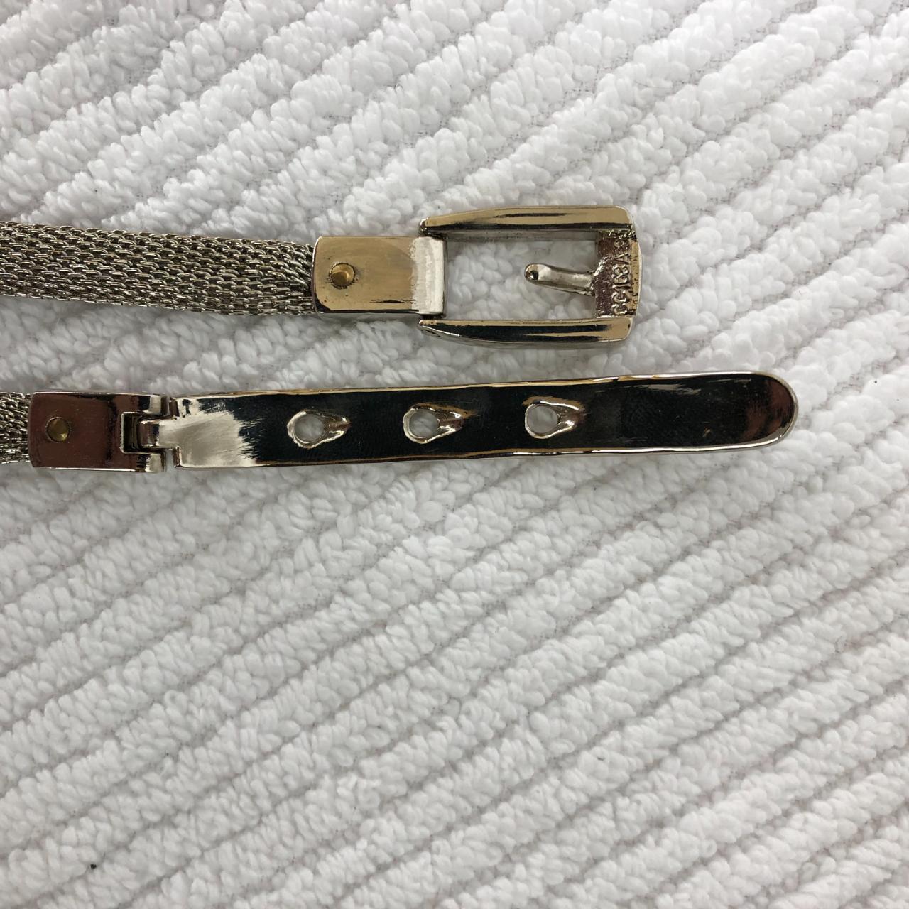 thin silver belt