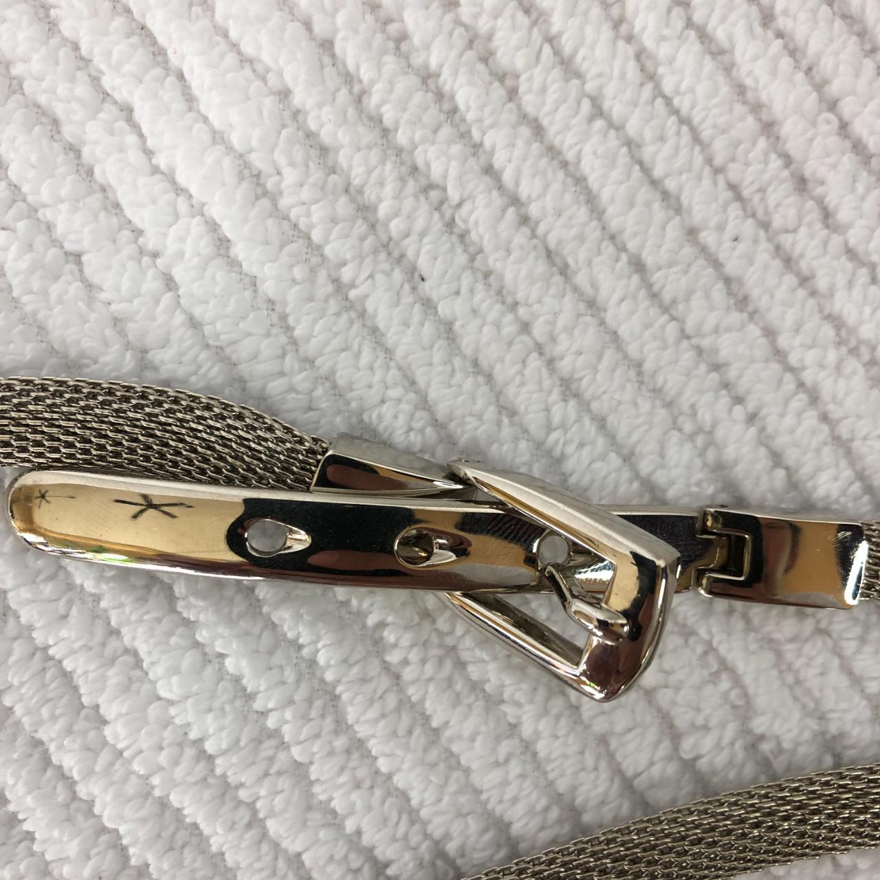 thin silver belt