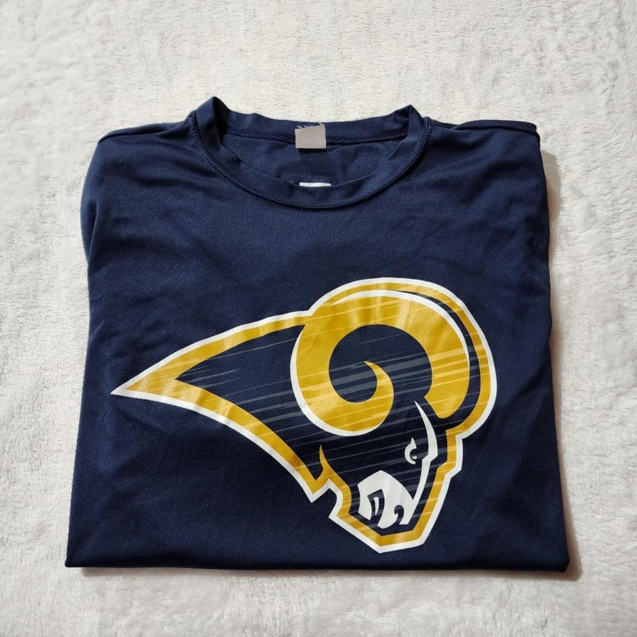 Men's NFL Team Apparel LA RAMS Blue Short Sleeve - Depop