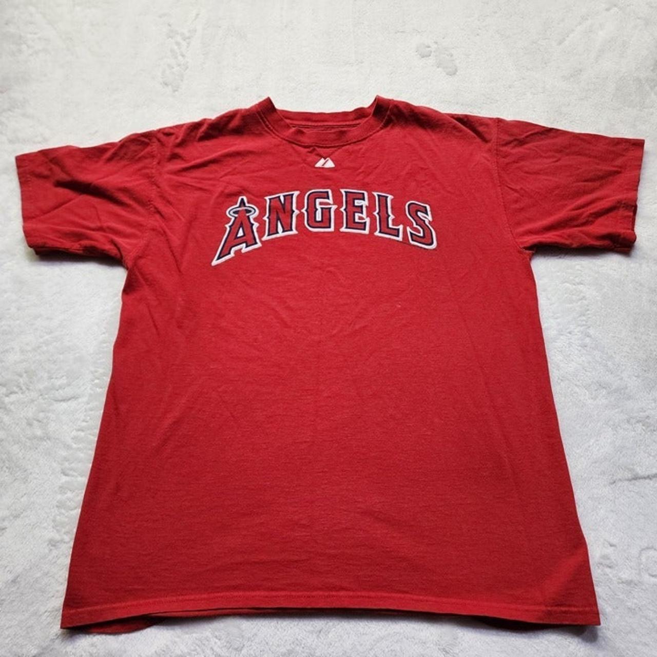 Majestic Athletic Men's Los Angeles Angels of Anaheim T-Shirt LARGE RED