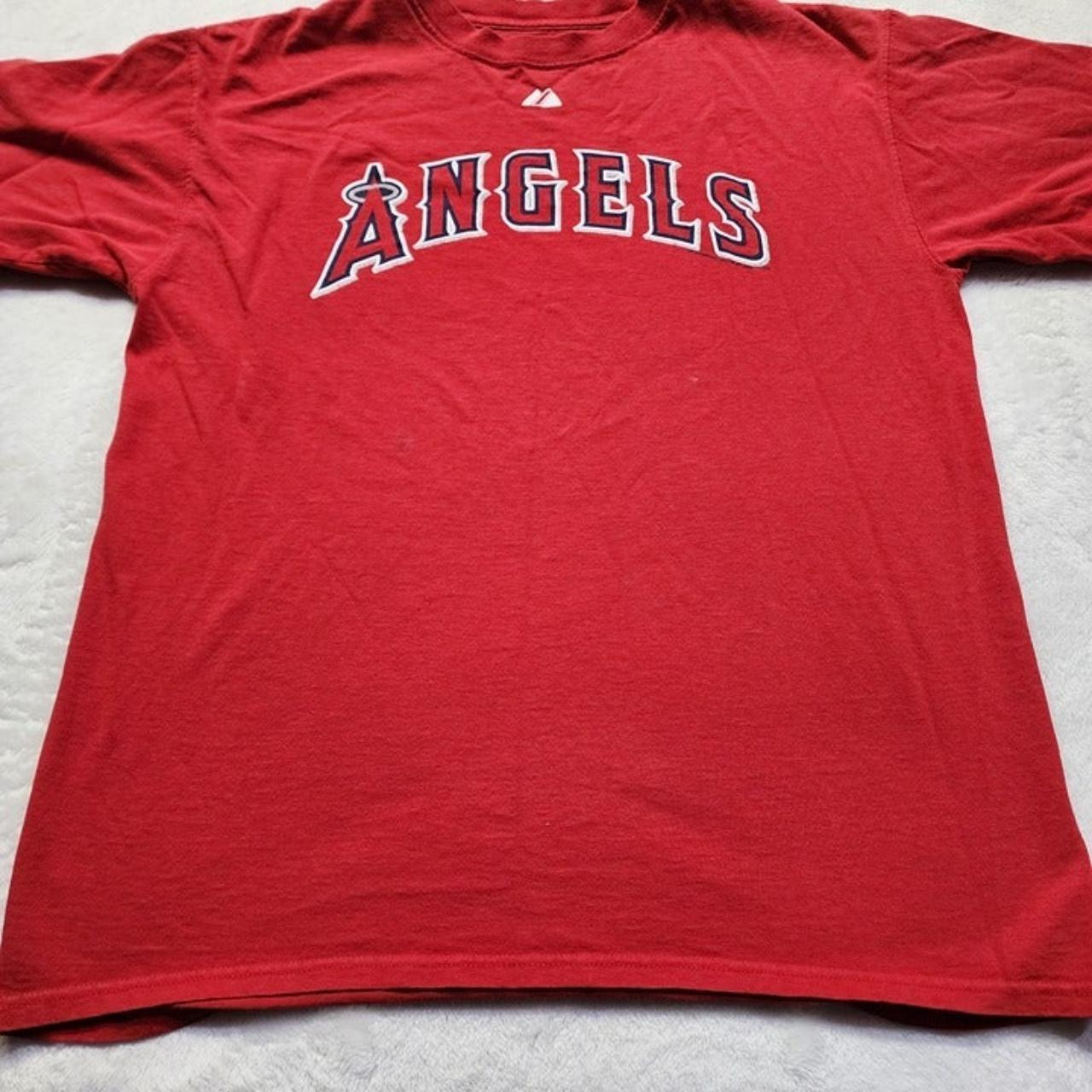 Majestic Athletic Men's Los Angeles Angels of Anaheim T-Shirt LARGE RED