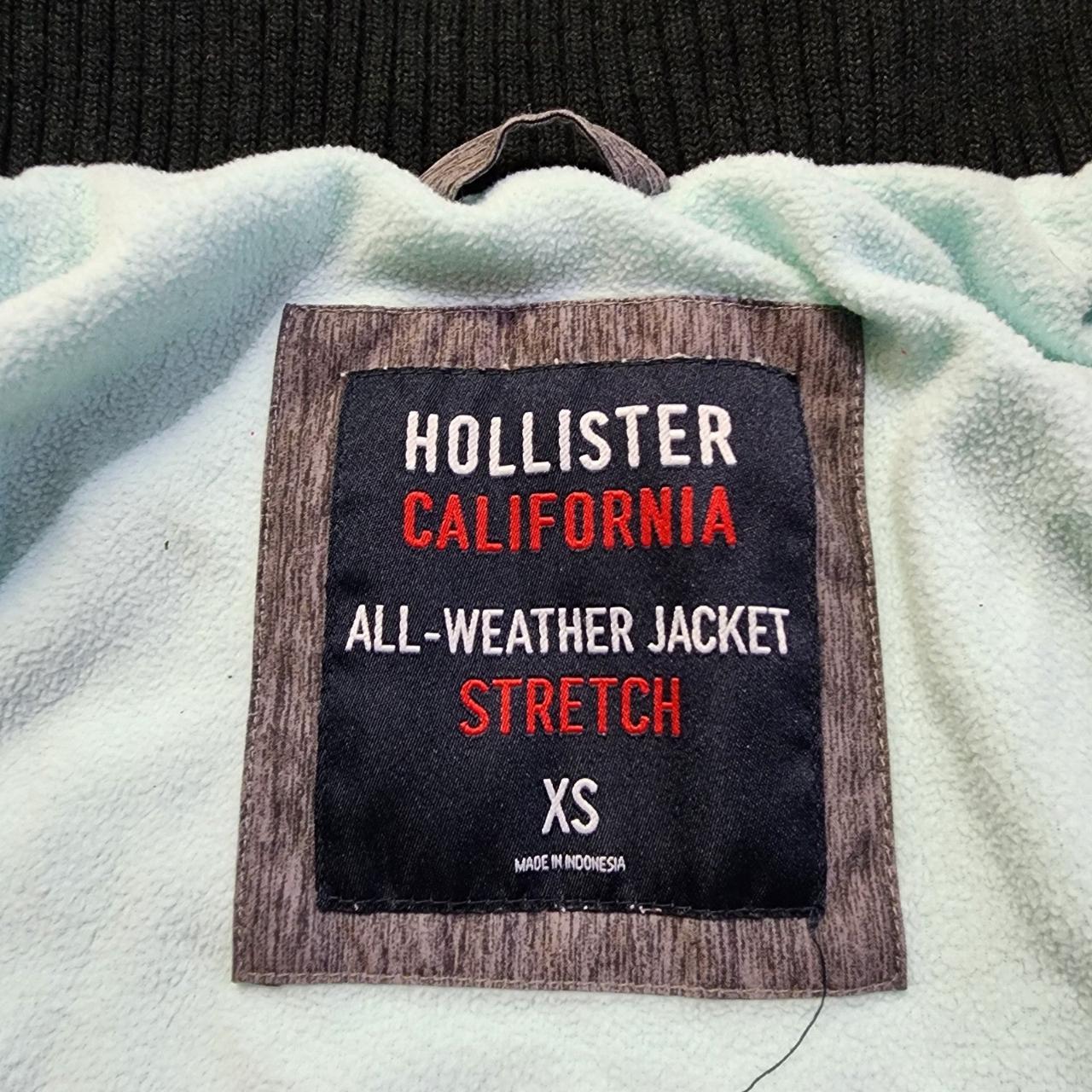 Hollister California All-Weather Hooded Jacket, Size XS, Colour grey
