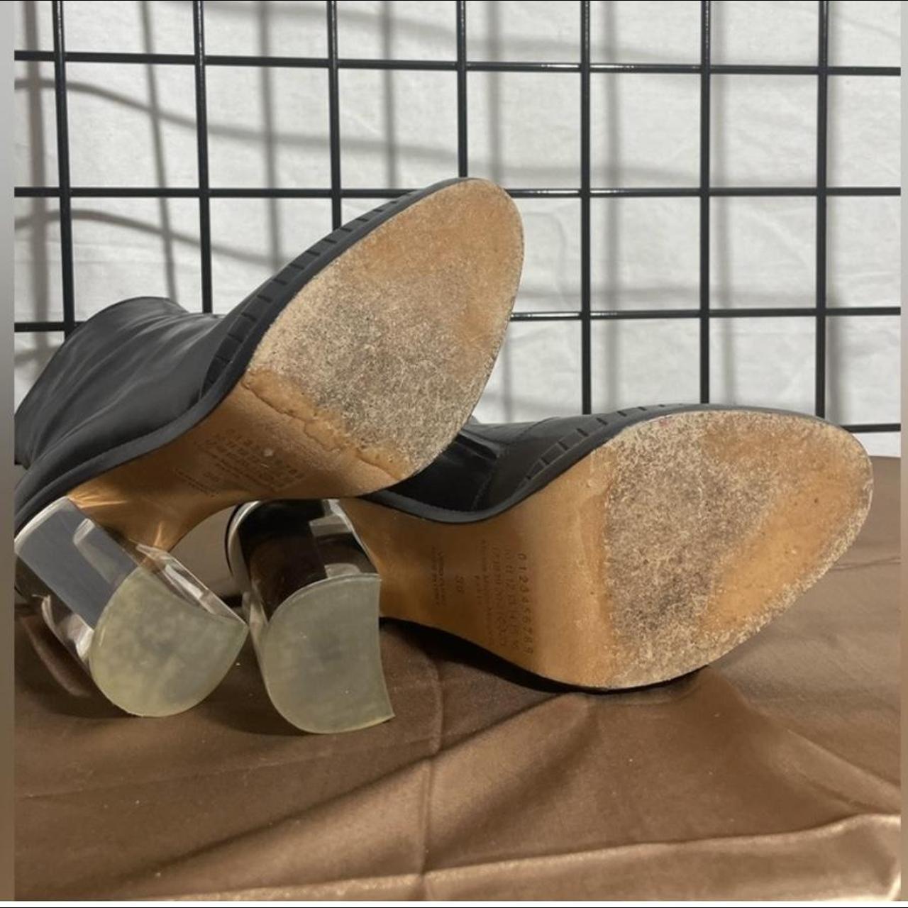 Madison Martin Margiela ブーツ Madison Martin Margiela Black leather ankle boots | Depop