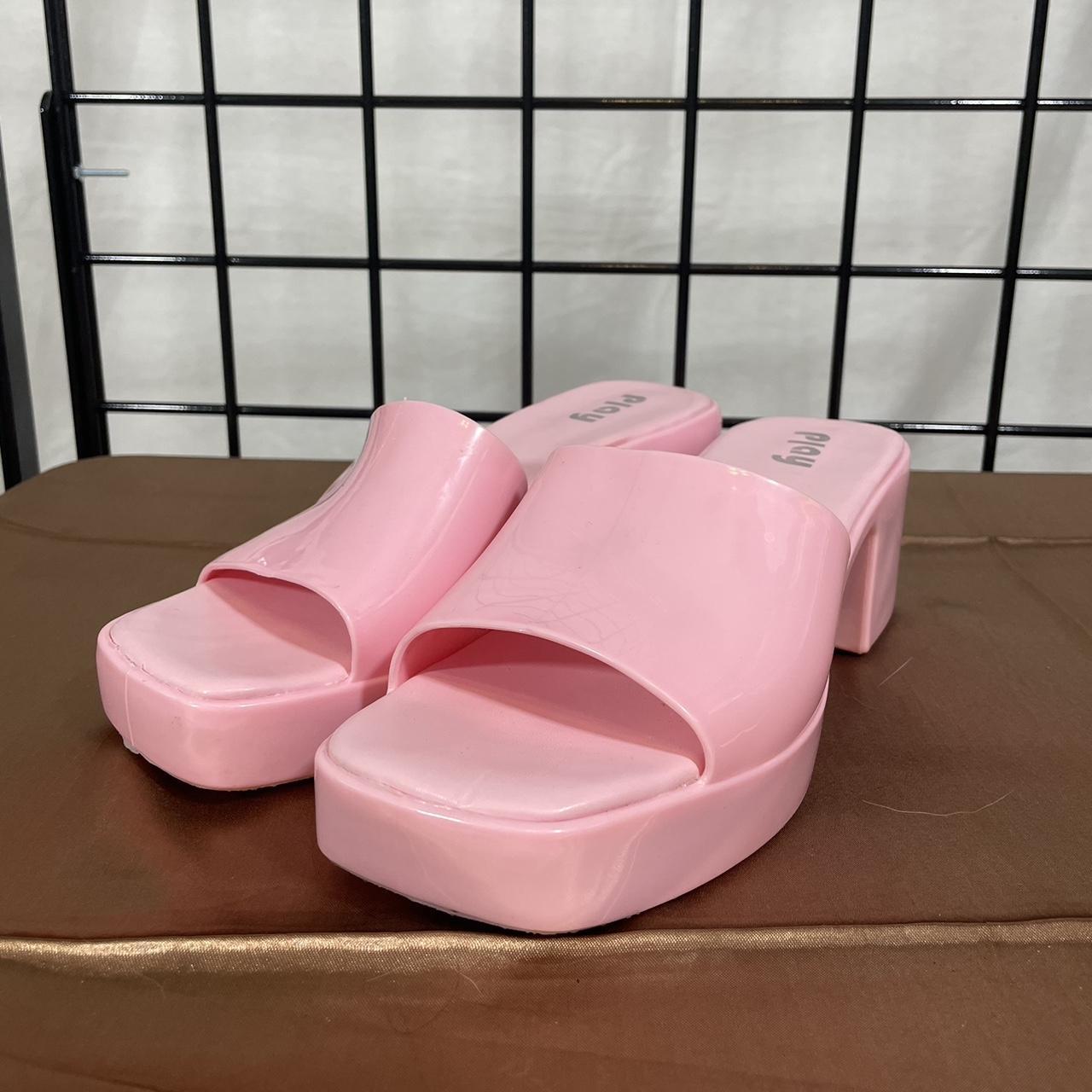 Play Barbie Jelly Block Heel Platform Mule Depop