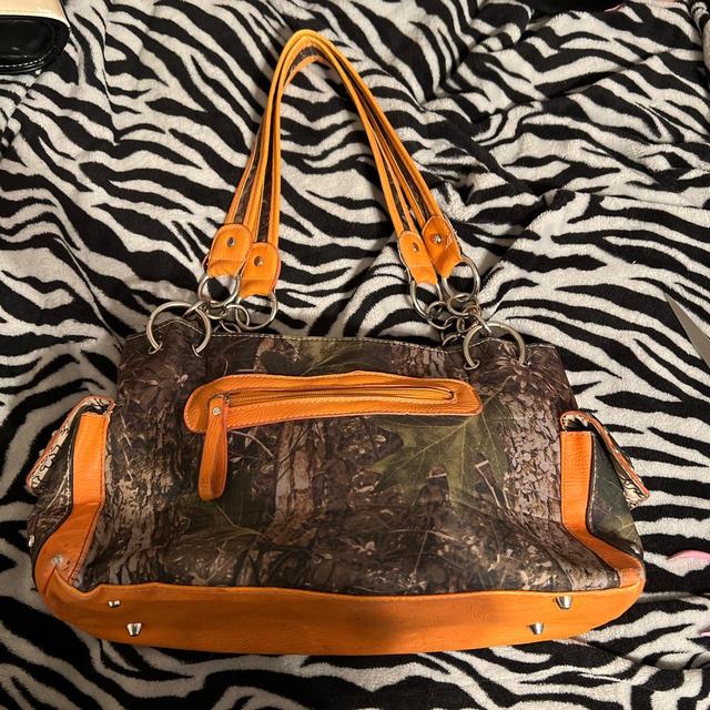 Orange 2024 camo purse