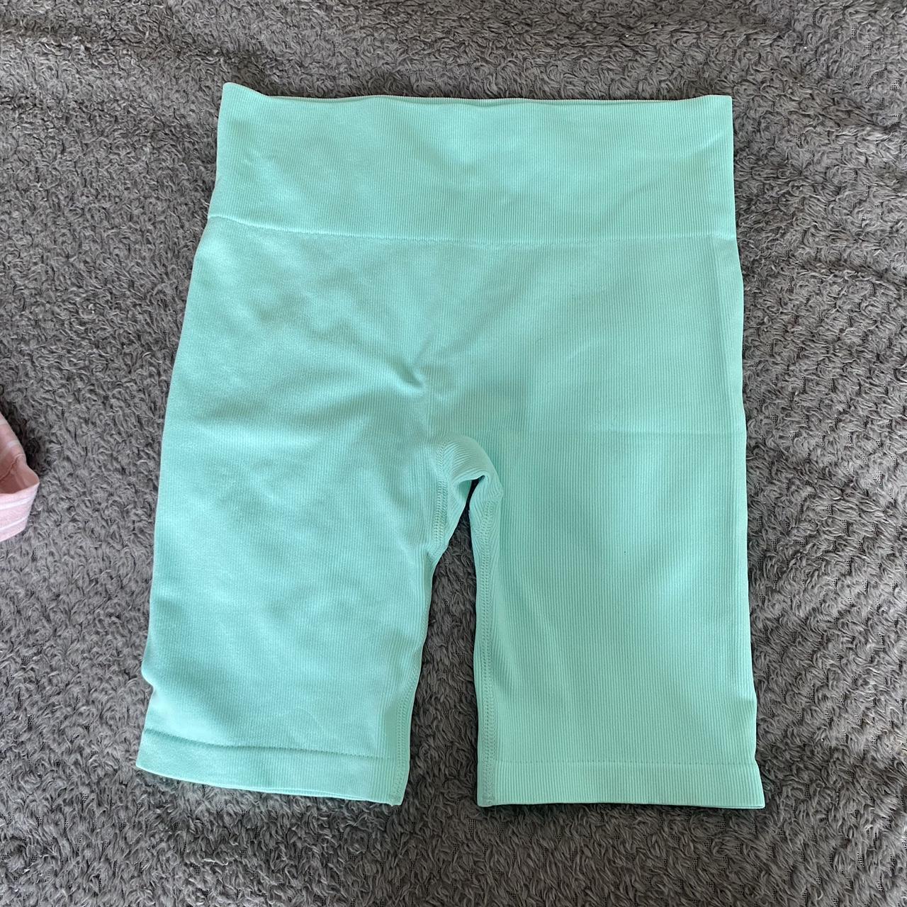Primark Blue Gym Set Cycling shorts and top, can
