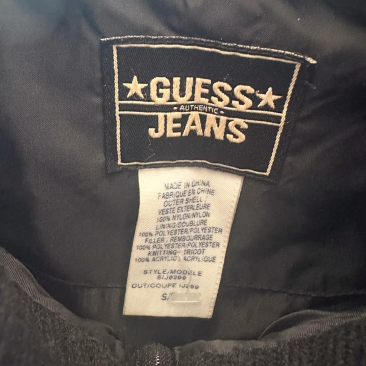 Genuine Guess Jeans vintage ladies black quilted... - Depop