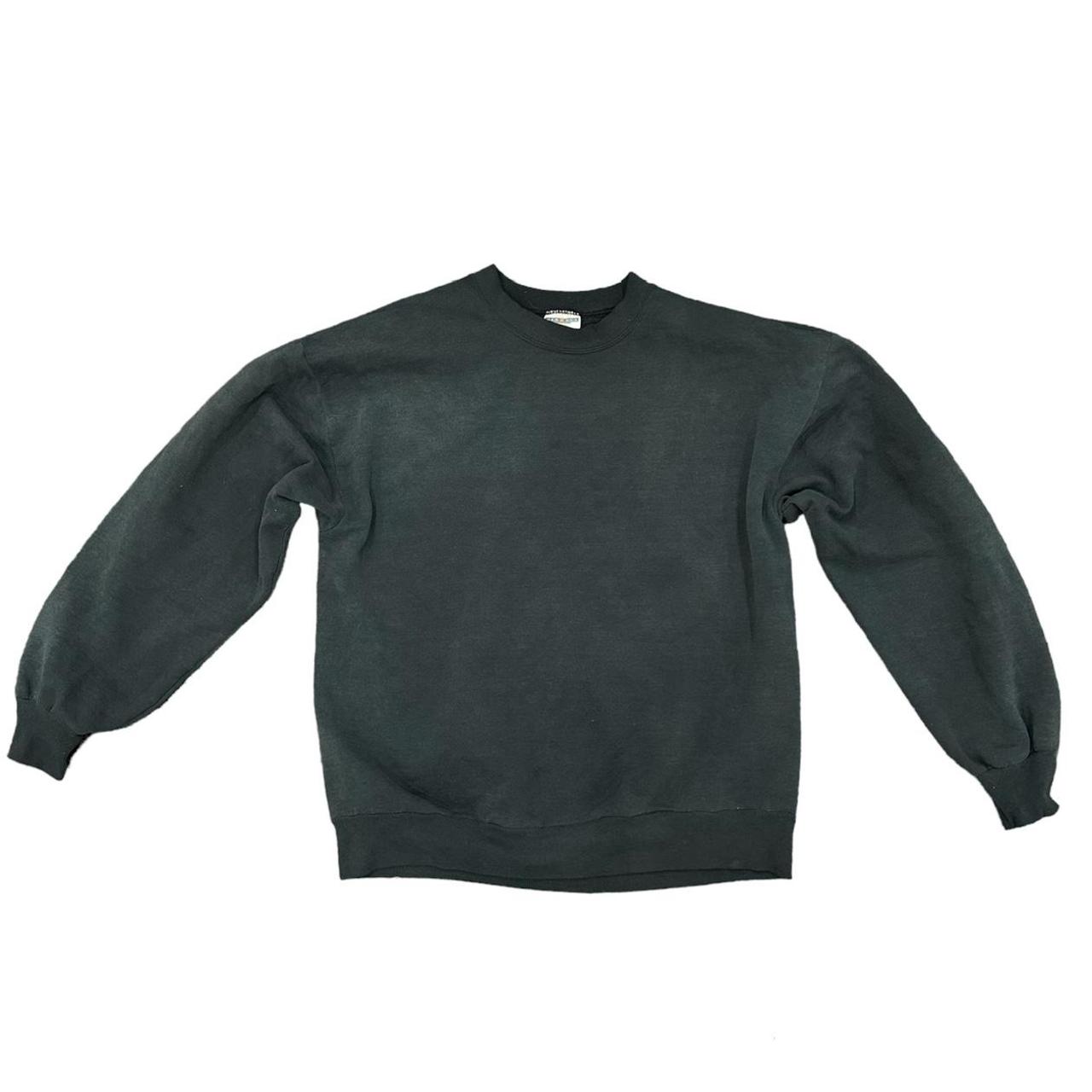 90s Dark Green Jerzees Blank Crewneck No tagged... Depop